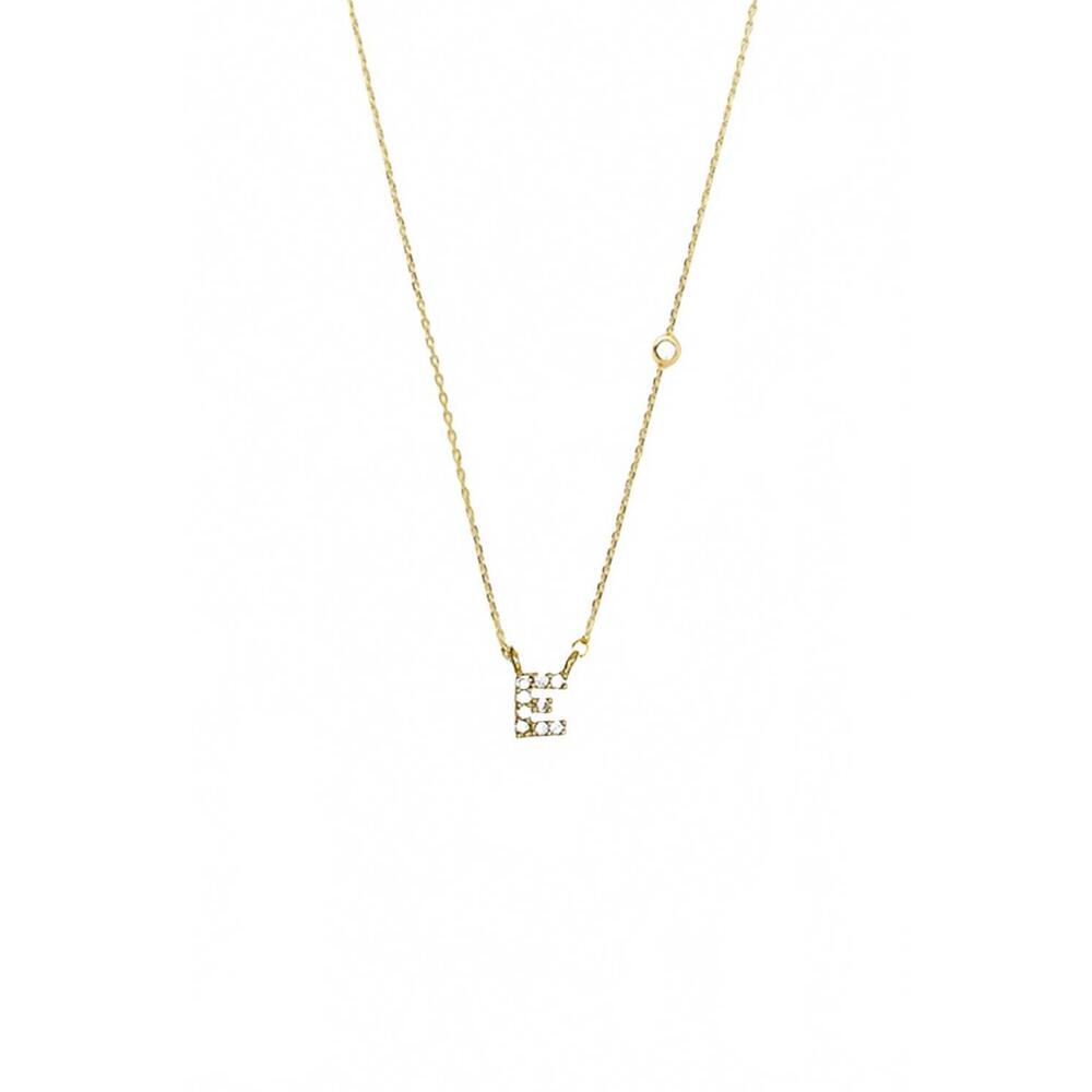 NEW TAI JEWELRY women's initial e necklace in gold